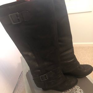 Vince Camuto Black Wedge Boots